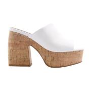 Carmens Heeled Mules White, Dam