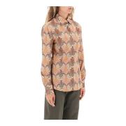 Etro Slim Fit Skjorta med Paisley Mönster Multicolor, Dam
