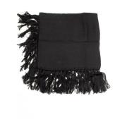 Brunello Cucinelli Lyxig Cashmere Siden Vintersjal Black, Dam