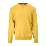 Brunello Cucinelli Cashmere Crewneck Sweater Yellow, Herr