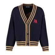 Palm Angels Carrara Ull Cardigan Blue, Herr