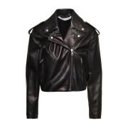 Palm Angels Tuff Läder Perfecto Jacka Black, Dam