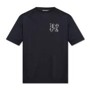 Palm Angels T-shirt med logotyp Black, Herr