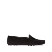 Tod's Svarta mockasiner i mocka Black, Dam