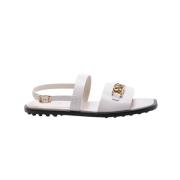 Tod's Platta Sandaler med Kedjedetalj White, Dam