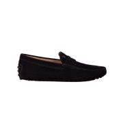 Tod's Läder Crust Moccasins med Dekorativt Ben Black, Herr