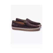 Tod's Raphia Loafers - Brun Mocka, Storlek 8 1/2 Brown, Herr