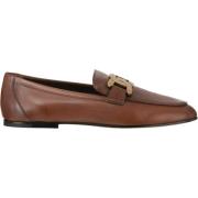 Tod's Läderkedja Moccasins Brown, Dam