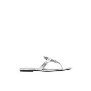 Tory Burch ‘Miller’ slides med logotyp Gray, Dam