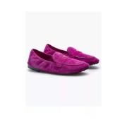 Tory Burch Ballet Loafer i Fuchsia Pink, Dam