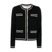 Tory Burch Svart/Crème Kendra Cardigan Black, Dam