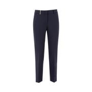 Peserico Straight Trousers Blue, Dam