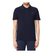 Paul & Shark Polo i organisk piqué med Heritage-logotyp Blue, Herr