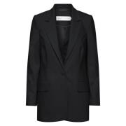 InWear Lång Blazer med Regular Fit Black, Dam