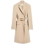 Sportmax Belted Coats Beige, Dam