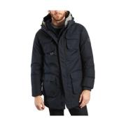 Knowledge Cotton Apparel Tonal Pocket Parka Blue, Herr