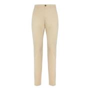 Boggi Milano Stretch Bomull/Tencel Byxor Beige, Herr