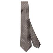 Kiton Silkeskravatt Set - Napoli Origami Stil Gray, Herr