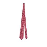 Kiton Silk Lobster Medaljong Slips Red, Herr