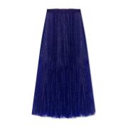 Forte Forte Veckad kjol med lurextrådar Blue, Dam
