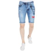 Local Fanatic Ljus Kort Herr Denim Shorts - 1042 Blue, Herr