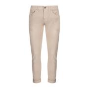 Dondup Ecru Painted Cropped Jeans Beige, Herr