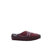Burberry Maroon Quiltade Slides Red, Herr
