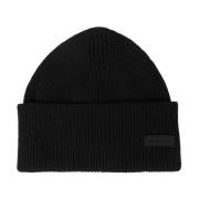 Calvin Klein Svart Docker Beanie med Essential Patch Black, Herr