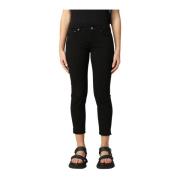 Dondup Denim Rose Cropped Jeans Black, Dam