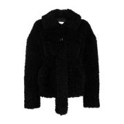 P.a.r.o.s.h. Faux Fur Shearling Jackets Black, Dam