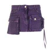 The Attico FAY #035 Lila Denimkjol Purple, Dam