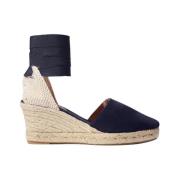 Scarosso Blå Mocka Espadriller Blue, Dam