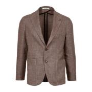 Tagliatore Lyxig Linne och Ull Blazer Brown, Herr