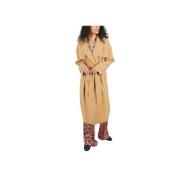 Second Female Silvia Trenchcoat med avslappnad passform Brown, Dam