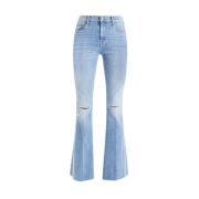 Mother Dreamer Mid-Rise Ljusblå Denim Jeans Blue, Dam