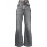 3X1 Högmidjade Utsvängda Gråa Jeans Gray, Dam