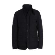 Herno Laminerad Vindtät Blazer Blue, Herr