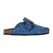 Philosophy di Lorenzo Serafini Blå Glitter Slipper Mules Blue, Dam