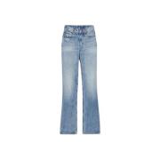 Jacquemus Högmidjade Utsvängda Jeans Blue, Dam