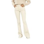 Jacob Cohën Flare Jeans Victoria Beige, Dam