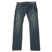 Saint Laurent Vintage Pre-owned Bomull jeans Blue, Dam