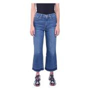 7 For All Mankind Cropped Alexa Adore Jeans Blue, Dam