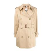 Burberry Beige Bomullsgabardin Trenchcoat Beige, Dam