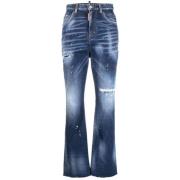 Dsquared2 Utställda jeans Blue, Dam