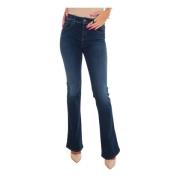 Emporio Armani Flared Denim Jeans Blue, Dam