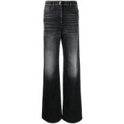 Givenchy Stilfulla Wide Leg Jeans för Kvinnor Black, Dam