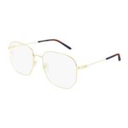 Gucci Glasögon Gg0396O 003 guld guld transparent Yellow, Dam