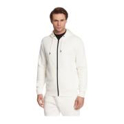 Guess Basic Zip Hoodie - Vit White, Herr