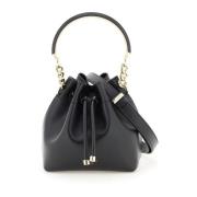 Jimmy Choo Bon Bon Läder Bucket Bag med Stjärnapplikationer Black, Dam