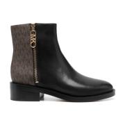 Michael Kors Svart Flat Bootie Black, Dam